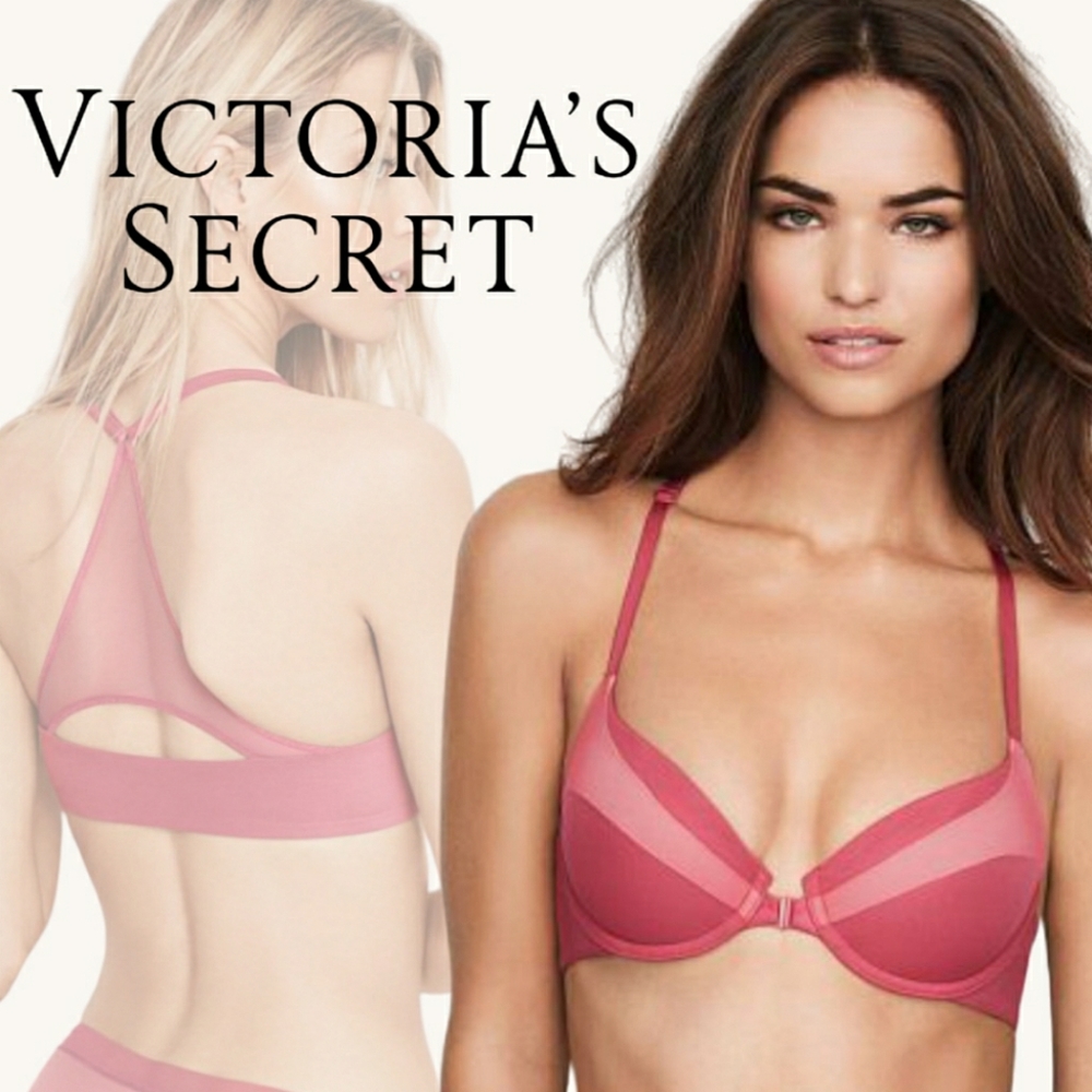36D Body by Victoria Pink Racerback Demi Bra